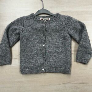 Bonpoint gray cashmere button up cardigan